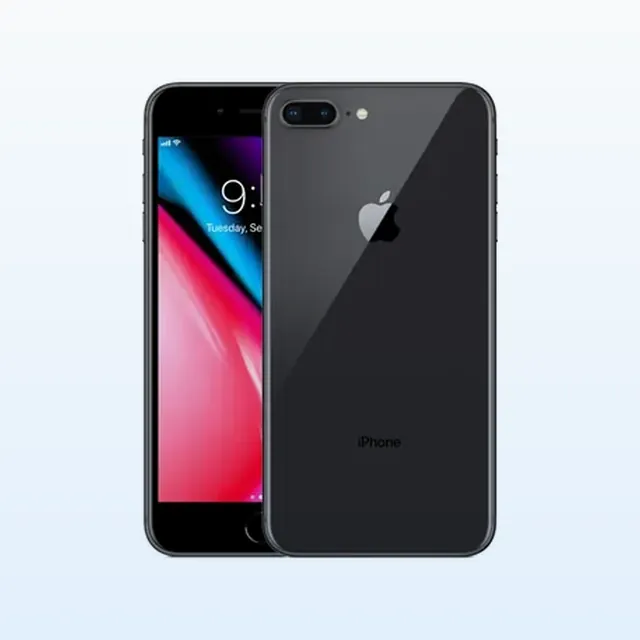 Free Apple iPhone 8 government phone with Lifeline service – front and back view