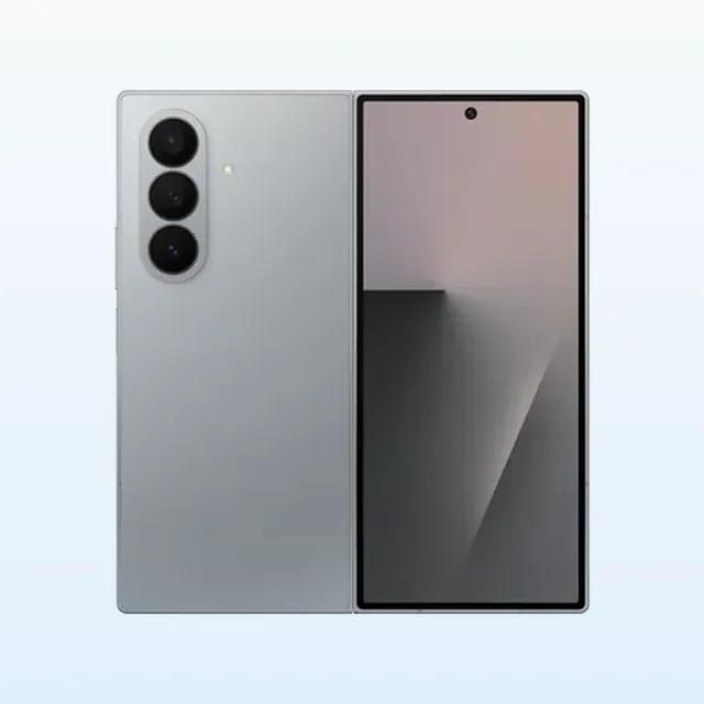 Free Samsung Galaxy Z Fold government phone with Lifeline service – front and back view